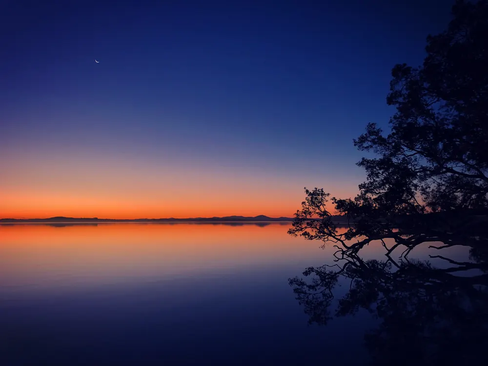 Soft dusk over Wallis Lake, New South Wales